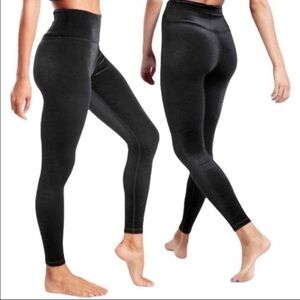 Athleta Elation Velvet Tight Leggings Women’s S Black High Rise Soft LuxeStretch
